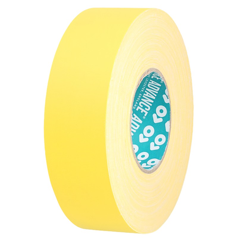 1 pcs - Advance Tapes AT160 Cloth Tape, 50m x 15mm, Yellow, Matt Finish