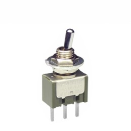 1 pcs - NKK Switches Toggle Switch, Panel Mount, On-Off-On, SPDT, Through Hole Terminal, 125V ac