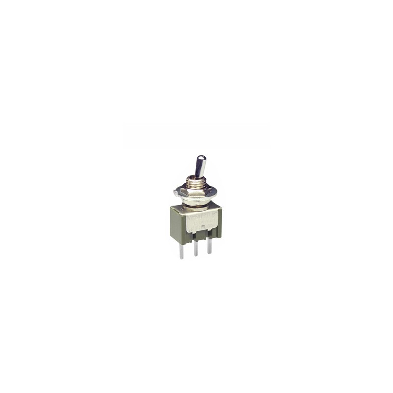 1 pcs - NKK Switches Toggle Switch, Panel Mount, On-Off-On, SPDT, Through Hole Terminal, 125V ac