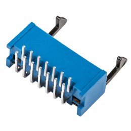 1 pcs - TE Connectivity AMP-LATCH Series Right Angle Through Hole PCB Header, 14 Contact(s), 2.54mm Pitch, 2 Row(s), Shrouded