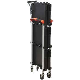 1 pcs - RS PRO 3 Shelf Aluminium Folding Trolley, 670 x 430mm, 8kg Load