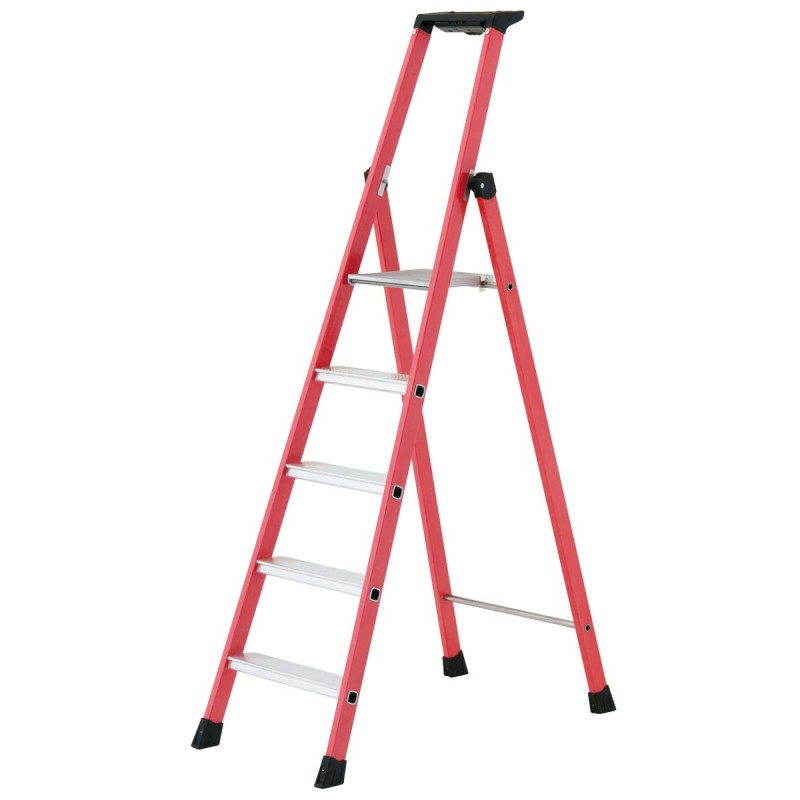 1 pcs - TUBESCA Fibreglass 4 steps Step Ladder, 0.92m platform height