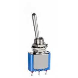 1 pcs - APEM Toggle Switch, Panel Mount, On-Off-On, SPDT, Solder Lug Terminal, 30 V dc, 125V ac
