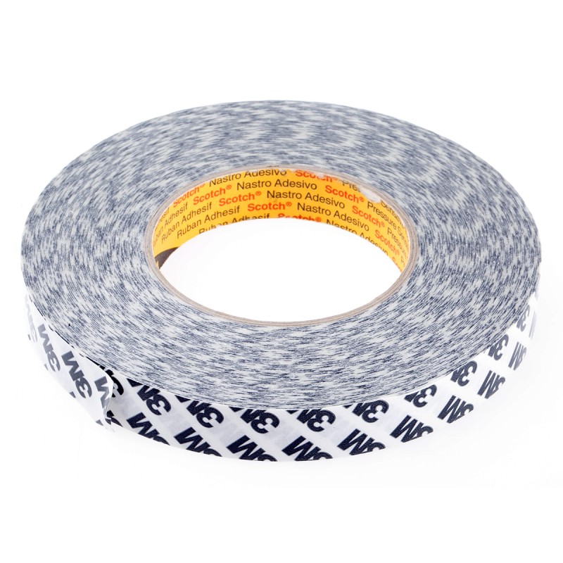 1 pcs - 3M 9086 Translucent Double Sided Paper Tape, 0.19mm Thick, 16 N/cm, Paper Backing, 19mm x 50m
