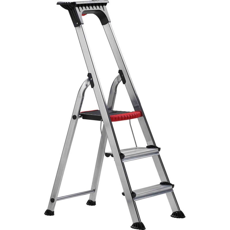 1 pcs - RS PRO Aluminium 3 steps Step Ladder, 0.616m platform height, 1.244m open length