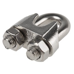 1 pcs - RS PRO Stainless Steel 10mm Diameter Wire Rope Clamp