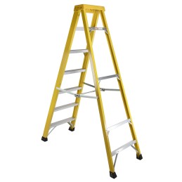 1 pcs - RS PRO Fibreglass 7 steps Step Ladder, 1.9m platform height