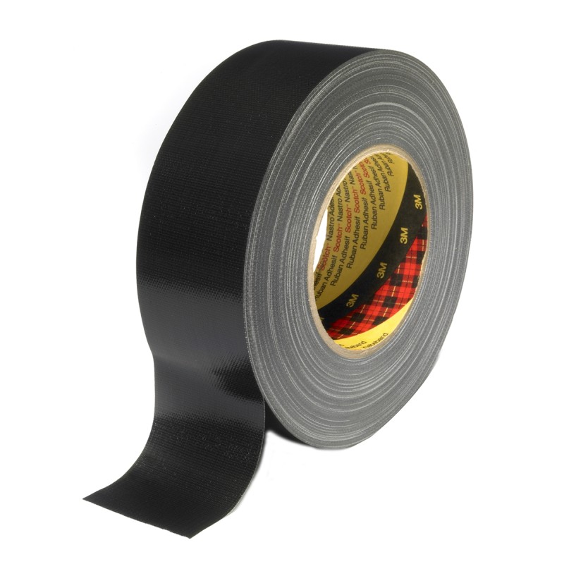 1 pcs - 3M Scotch 389 Duct Tape, 50m x 19mm, Black, PE Coated Finish
