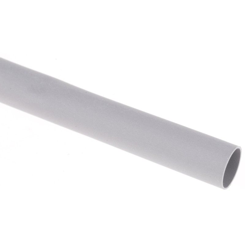 5 pcs - RS PRO Heat Shrink Tubing, Grey 6.4mm Sleeve Dia. x 1.2m Length 2:1 Ratio