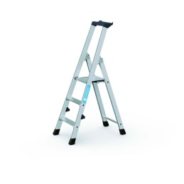 1 pcs - Zarges Aluminium 3 steps Step Ladder, 2.6m platform height, 1.22m open length