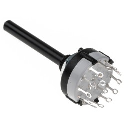 1 pcs - Lorlin, 6 Position DPST Rotary Switch, 150 mA@ 250 V ac, Solder Tab