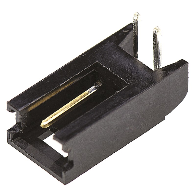 200 pcs - TE Connectivity AMPMODU MOD II Series Right Angle Through Hole PCB Header, 2 Contact(s), 2.54mm Pitch, 1 Row(s),