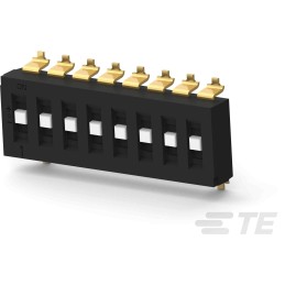 1 pcs - TE Connectivity 8 Way Surface Mount DIP Switch SPTT, Recessed Actuator