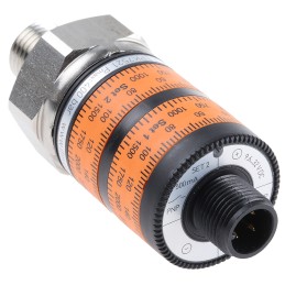 1 pcs - ifm electronic Pressure Switch, 0bar Min, 250bar Max, 2NO Output, Relative Reading