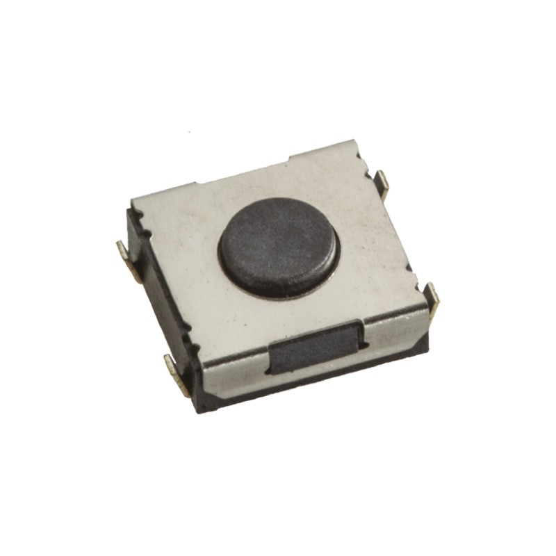 1 pcs - Black Tactile Switch, SPST 50 mA @ 12 V dc 3mm Surface Mount