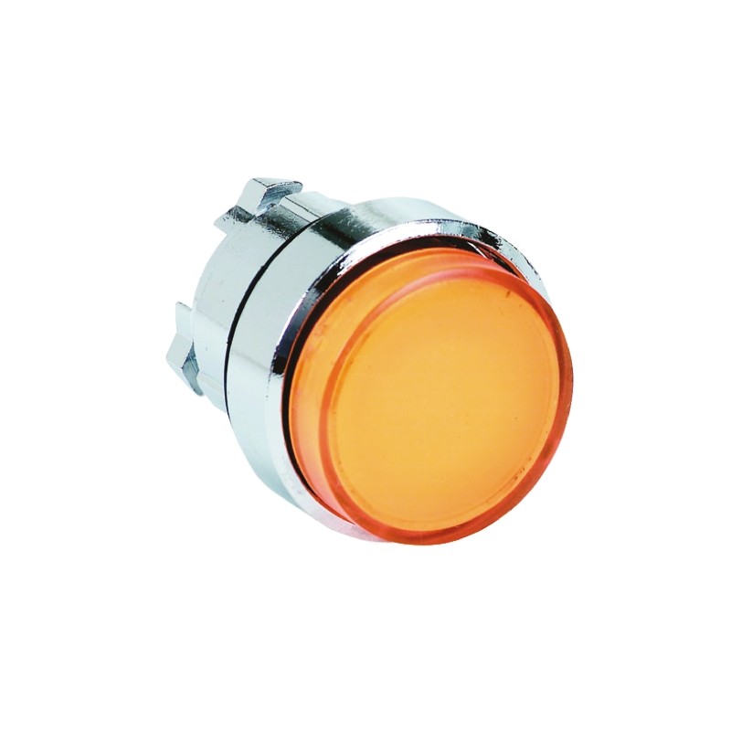1 pcs - Schneider Electric Harmony XB4 Series Orange Illuminated Spring Return Push Button Head, 22mm Cutout, IP66, IP69K