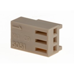 100 pcs - Molex, KK Female Connector Housing, 2.5mm Pitch, 3 Way, 1 Row