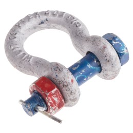 1 pcs - RS PRO Bow Shackle, Zinc Plated Steel, 1t