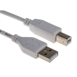 1 pcs - RS PRO USB 2.0 Cable, Male USB A to Male USB B Cable, 2m