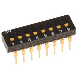1 pcs - Omron 8 Way Through Hole DIP Switch 8P