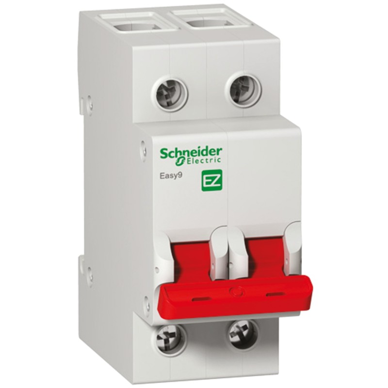 1 pcs - Schneider Electric 2P Pole DIN Rail Isolator Switch -