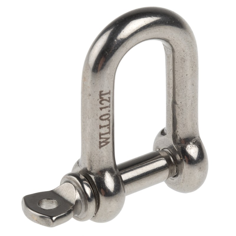 1 pcs - RS PRO D-Shackle, Stainless Steel, 120kg