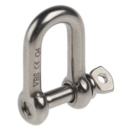 1 pcs - RS PRO D-Shackle, Stainless Steel, 120kg