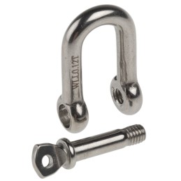 1 pcs - RS PRO D-Shackle, Stainless Steel, 120kg