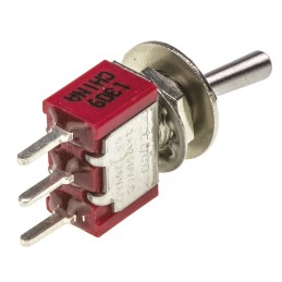 1 pcs - TE Connectivity Toggle Switch, PCB Mount, On-On, SPDT, Through Hole Terminal, 120 V ac, 28V dc