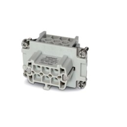 1 pcs - Amphenol Industrial Heavy Duty Power Connector Insert, 16A, Female, C146 Series, 6 Contacts
