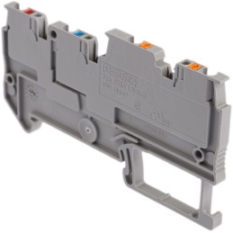 5 pcs - Phoenix Contact PTIO 1.5/S/3 Series Grey DIN Rail Terminal Block, 1.5mm², Triple-Level, Push In Termination