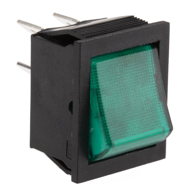 1 pcs - Arcolectric (Bulgin) Ltd Illuminated DPST, On-Off Rocker Switch Panel Mount