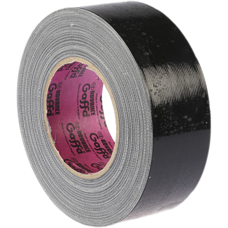 1 pcs - Advance Tapes AT202 Black Gloss Gaffa Tape, 50mm x 50m, 0.22mm Thick