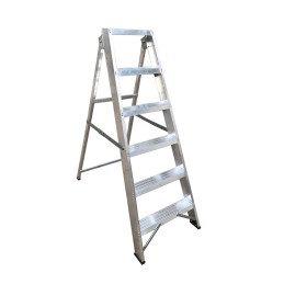 1 pcs - RS PRO Aluminium 6 steps Step Ladder, 1.26m open length