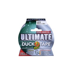 1 pcs - DUCK TAPE Duck Tape 232160 Duct Tape, 25m x 50mm, White, Gloss Finish