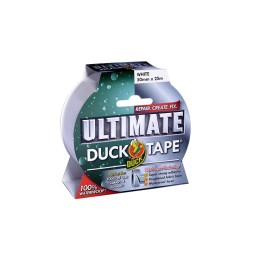 1 pcs - DUCK TAPE Duck Tape 232160 Duct Tape, 25m x 50mm, White, Gloss Finish