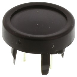 1 pcs - Black Tactile Switch, SPST 125 mA @ 48 V dc