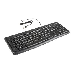 1 pcs - Logitech Wired USB Keyboard, QWERTZ (German), Black
