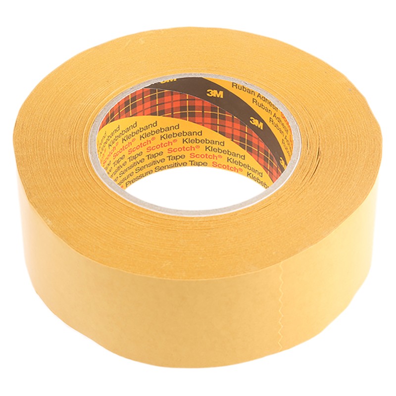 1 pcs - 3M 9084 Beige Double Sided Paper Tape, 0.1mm Thick, 8 N/cm, Paper Backing, 50mm x 50m