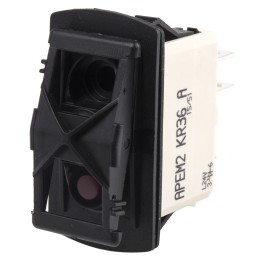 1 pcs - APEM Illuminated SPST, On-On Rocker Switch Panel Mount