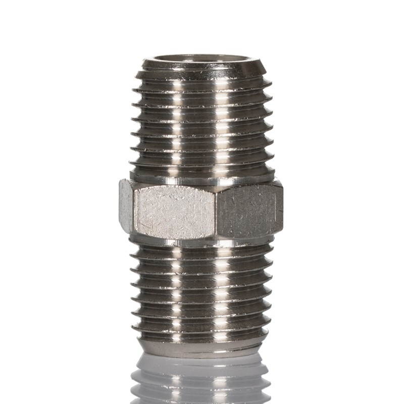 10 pcs - 234860 SMC Straight Threaded Adaptor, G 1/8 Female to G 1/8 Female, Threaded Connection Style