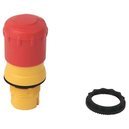 1 pcs - Allen Bradley 800F Series Twist Release Emergency Stop Push Button, Panel Mount, 22mm Cutout, IP66