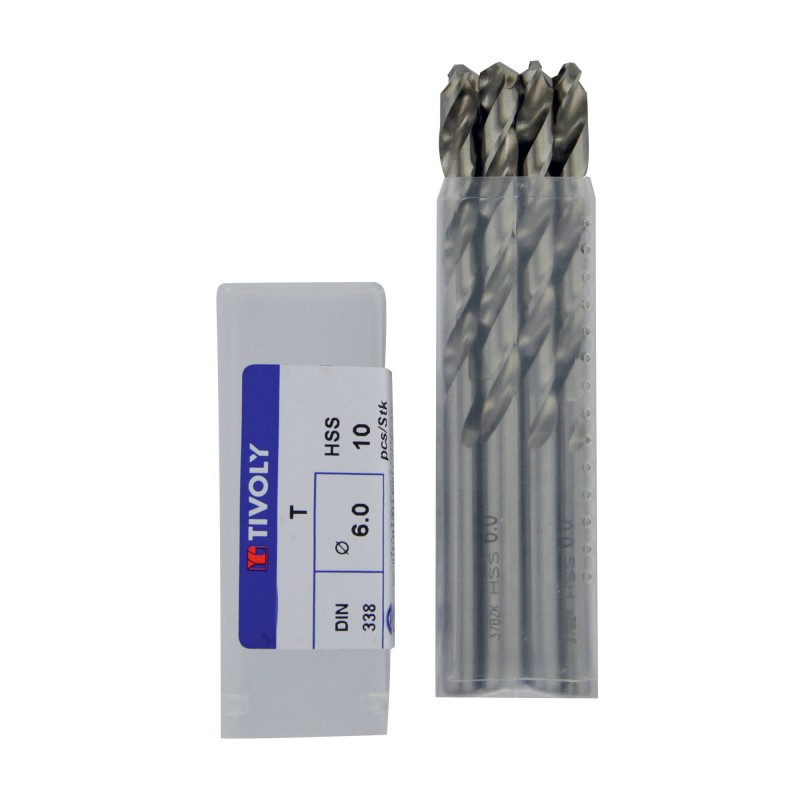 10 pcs - 11452010100 Tivoly 1145201 Series High Speed Steel, 1mm Diameter, 34 mm Overall