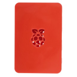 10 pcs - ASM-1900036-52 DesignSpark ABS Case for use with Raspberry Pi 2B, Raspberry Pi 3B, Raspberry Pi 3B+ in Red
