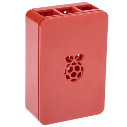 10 pcs - ASM-1900036-52 DesignSpark ABS Case for use with Raspberry Pi 2B, Raspberry Pi 3B, Raspberry Pi 3B+ in Red
