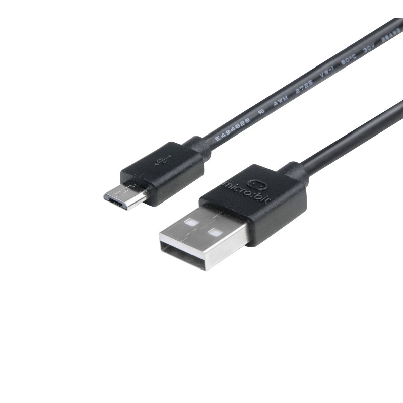 10 pcs - MEFUSBB30AV1 Micro:bit 30cm USB Cable - Black