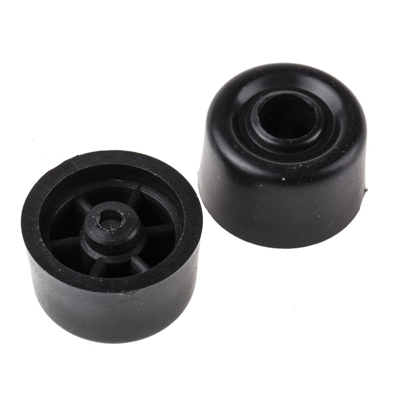20 pcs - RS PRO Black PVC Bumper Door Stop, 32mm Diameter