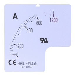 10 pcs - RS PRO 100A Meter Scale For Use With 72 x 72 Analogue Panel Ammeter