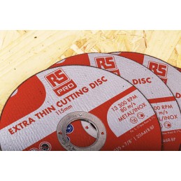25 pcs - RS PRO Aluminium Oxide Cutting Disc, 115mm x 1mm Thick, P80 Grit, 5 in pack