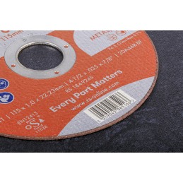 25 pcs - RS PRO Aluminium Oxide Cutting Disc, 115mm x 1mm Thick, P80 Grit, 5 in pack